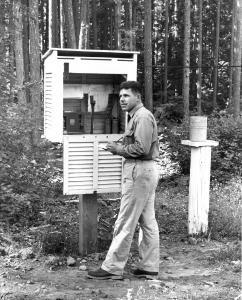 Rondy at  Weather Monitoring Station  - 1957