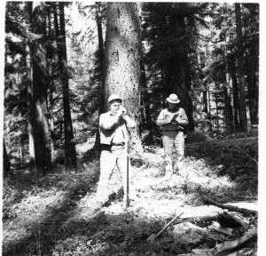 Road Survey Crew - Lakes District - Joe Jayne and Walt Gustafson - 1958