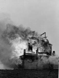 This is not in the district, but is sickening - burning a lookout on Marys Peak -1959